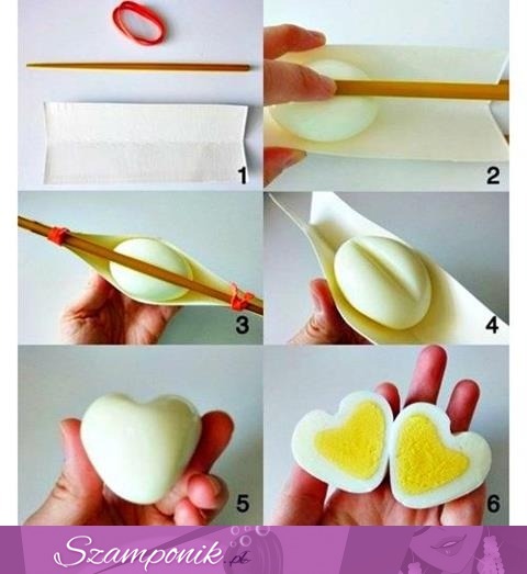 Zobacz jak zrobić jajko w kształcie serduszka, coś uroczego na dzień dobry! ;)