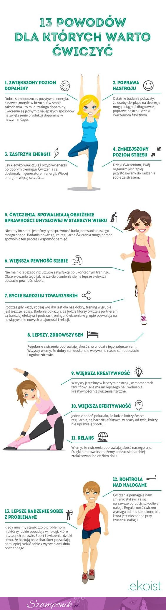 13 powodów, dla których warto ćwiczyć!