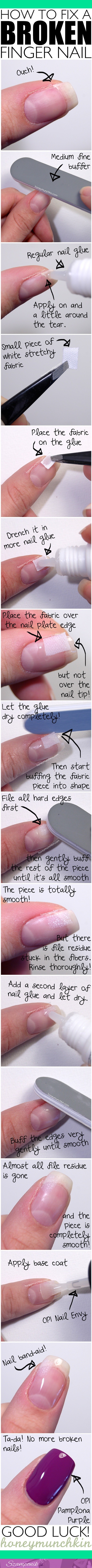 Zobacz sposób na złamanego paznokcia w kilku krokach! ;)