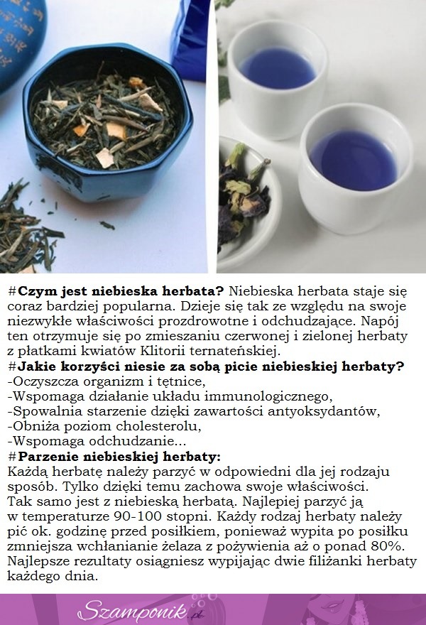 NIEZWYKŁE właściwości niebieskiej herbaty!