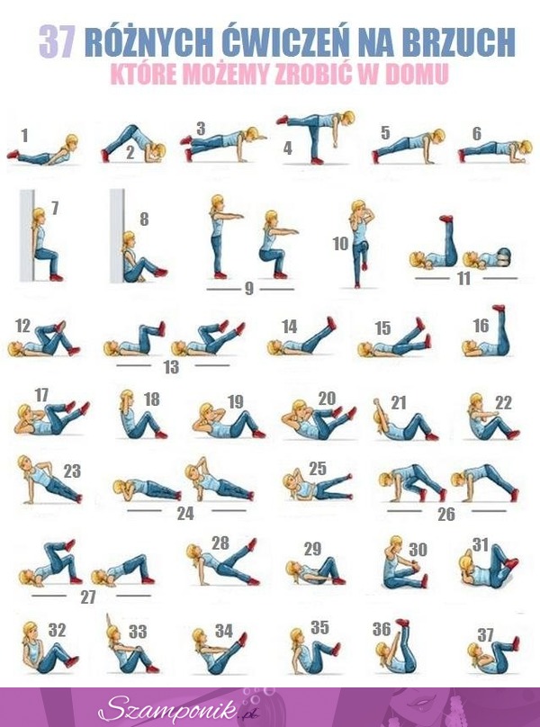 37 ćwiczeń na brzuch