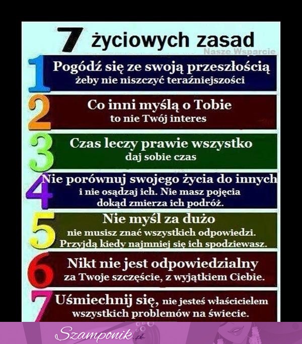 7 życiowych zasad szczęścia ;)