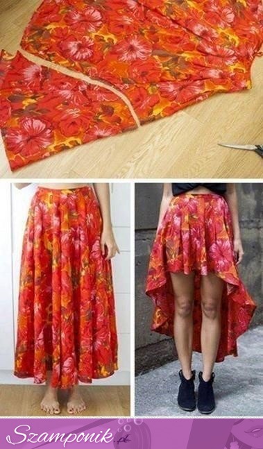 Jak przerobić długą spódnice mamy, żeby znowu była modna :)