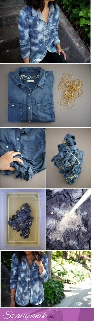 DIY - jeansowa koszula z plamami ;)