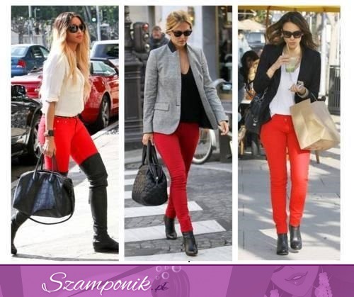 Stylizacje z czerwonymi spodniami