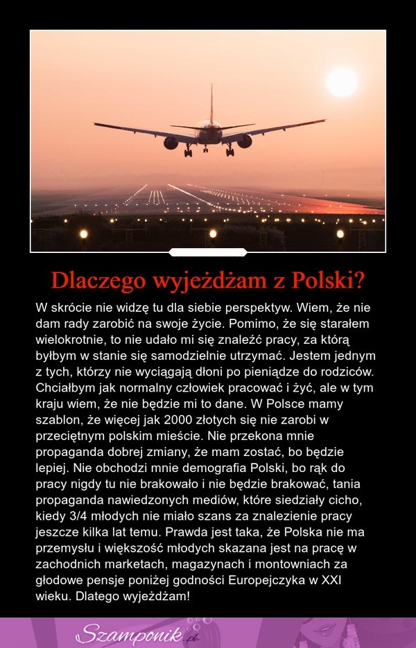 Dlaczego wyjeżdżam z Polski?