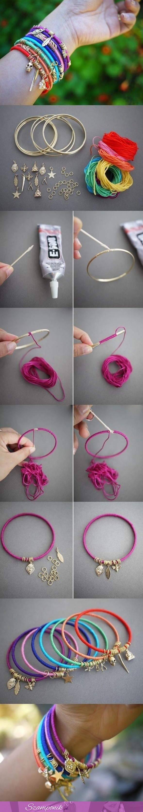 Zobacz jak zrobić kolorowe bransoletki, fajny pomysł na lato! :)
