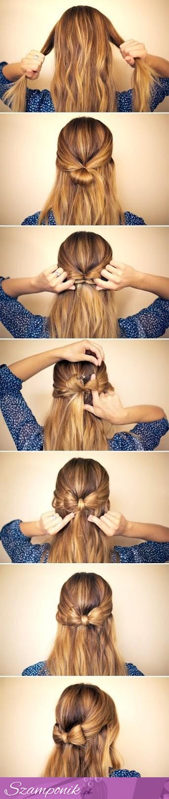 Zobacz jak zrobić KOKARDKĘ z włosów w 5 minut! Super efekt!
