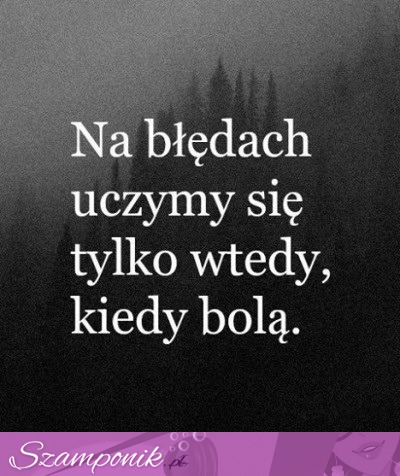 Na błędach uczymy się...