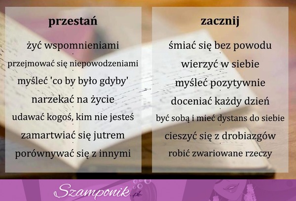 Przestań & zacznij...