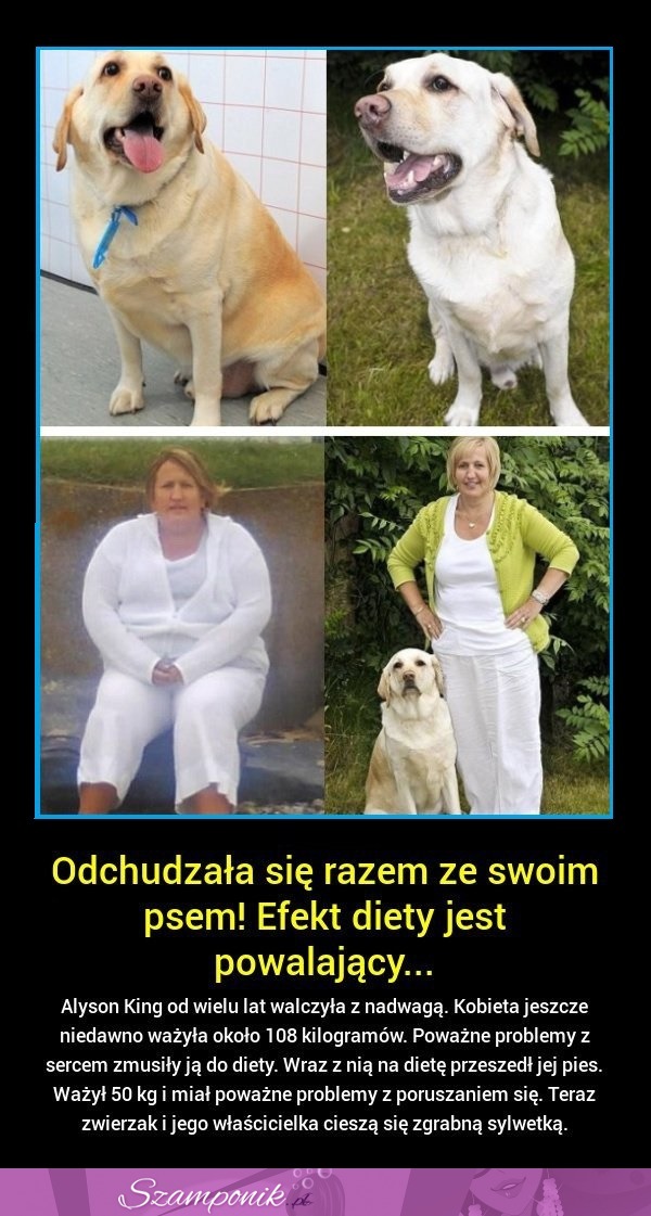 Odchudzała się razem ze swoim PSEM! Ten EFEKT DIETY jest powalający!