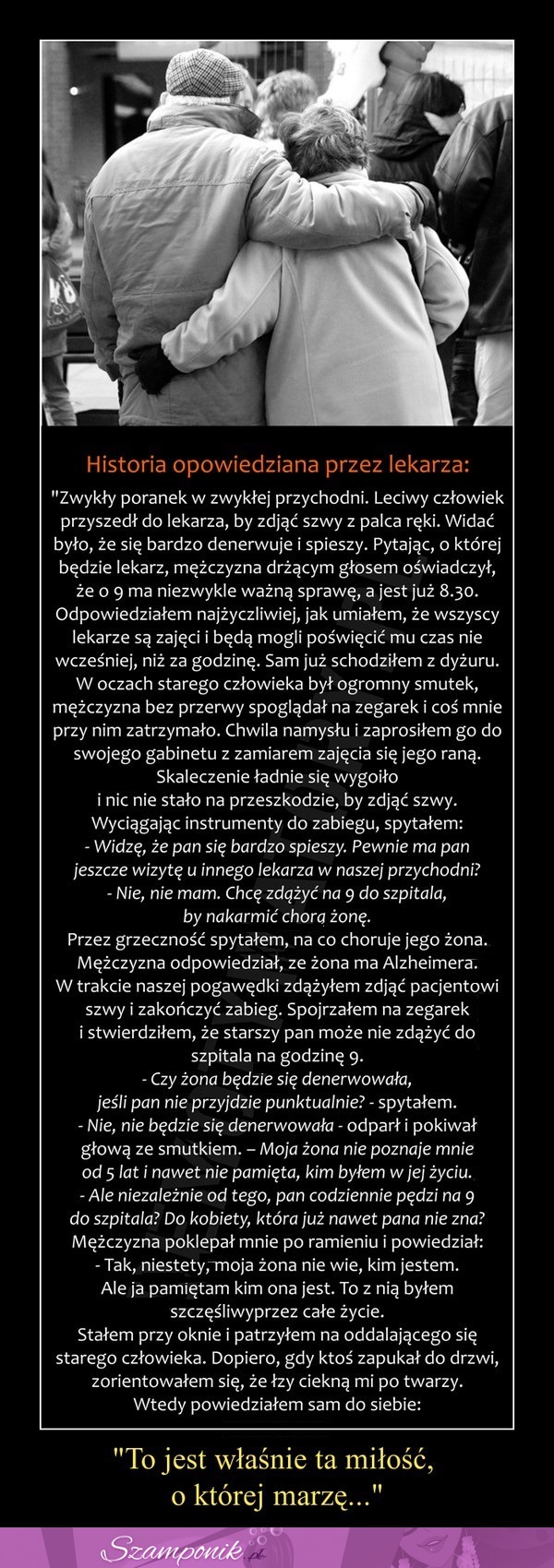 Zobacz HISTORIE opowiedzianą przez lekarza! To jest właśnie MIŁOŚĆ o której MARZĘ!