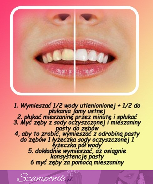 Domowy sposób na BIAŁE ZĘBY! Kilka minut i efekt murowany! :)