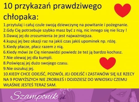 10 przykazań prawdziwego chłopaka