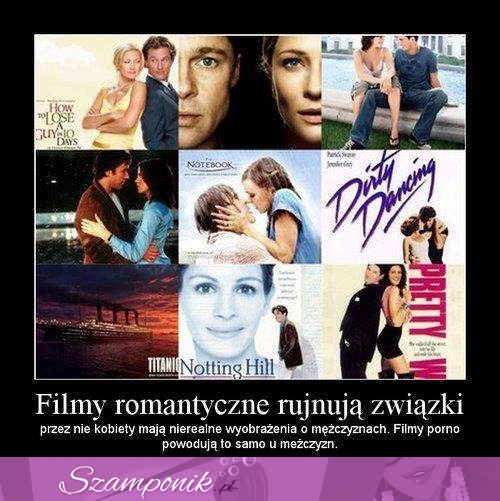 Filmy romantyczne a porno...