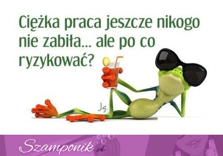 Ciężka praca jeszcze nikogo...