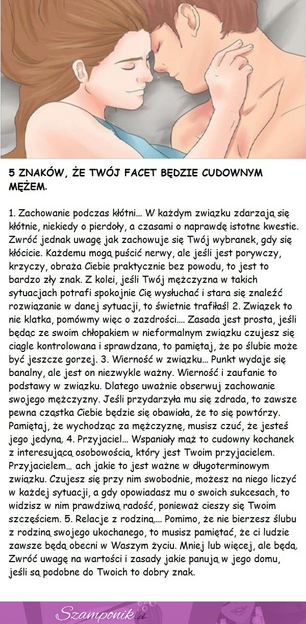 5 znaków, że Twój facet będzie cudownym mężem...