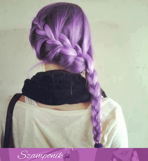Fioletowe włosy+ fryzura