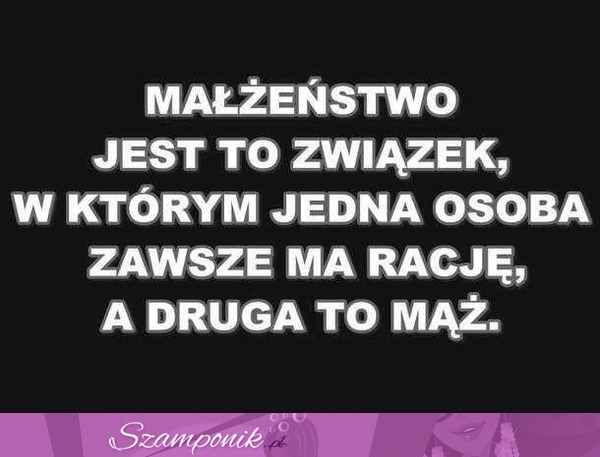 Prawda o małżeństwie ;)