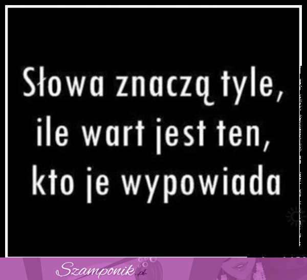 Tyle znaczą słowa