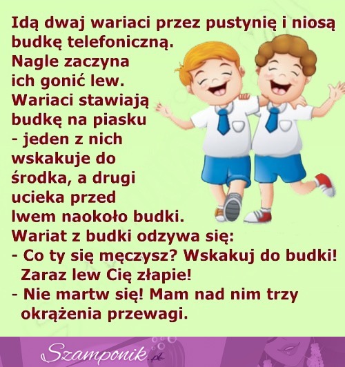 Wariaci uciekają przed lwem... Jeden z nich wpadł na niezbyt dobry pomysł ;D