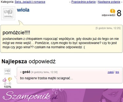 Postanowiła z chłopakiem rozpocząć WSPÓŁŻYCIE... chłopak nie mógł... zobaczcie co jej doradzili!