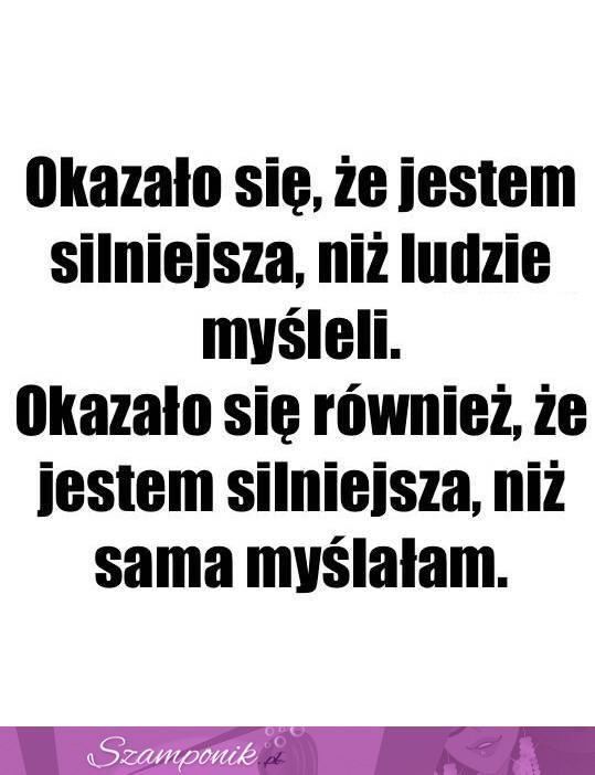 Jestem silniejsza