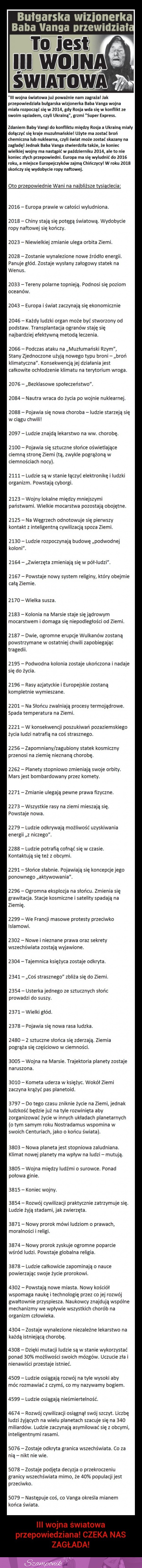 O jest III Wojna Światowa - ona to przewidziała...