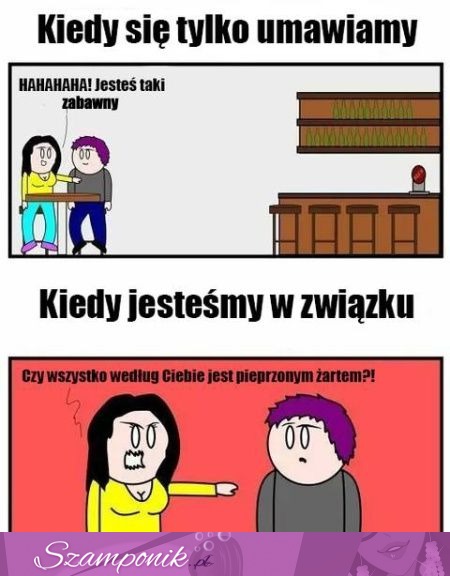 Kiedy się umawiamy vs kiedy jesteśmy w związku...