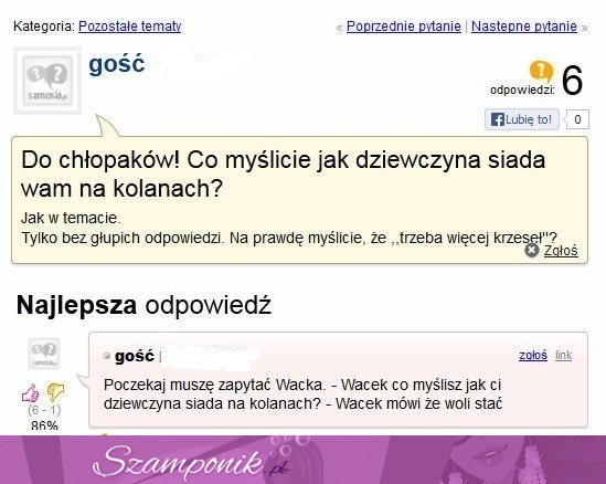 Dziewczyna zadała pytanie do chłopaków o siadanie na kolanach, ZOBACZ co jej odpowiedzieli!