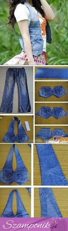 Super kamizelka ze starych jeansów- pokazujemy jak ją zrobić