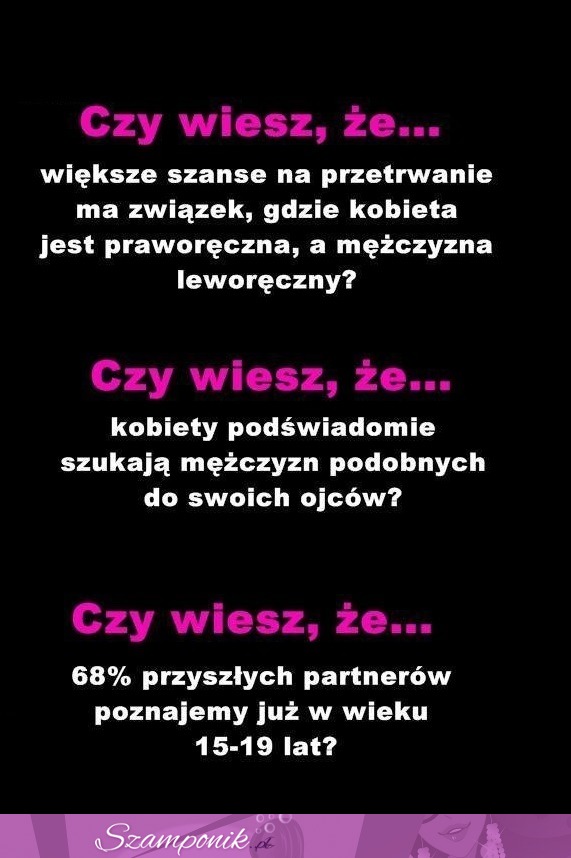 Poznaj TRZY FAKTY  o związkach! Zgadzasz się z nimi?