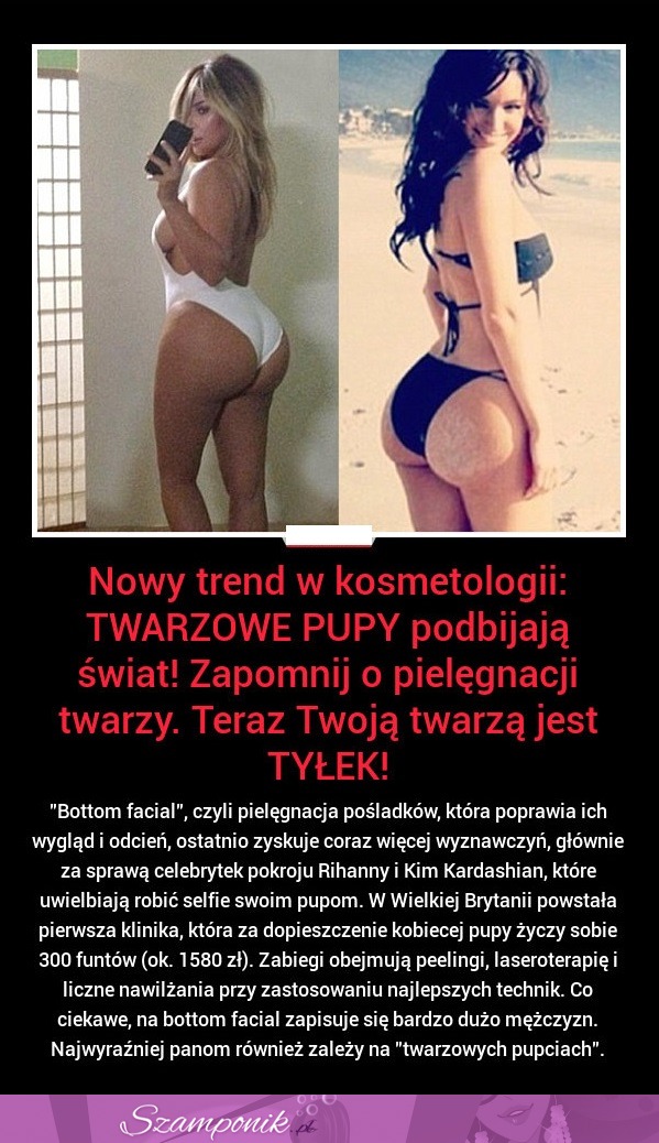 Nowy TREND w kosmetologii. Twarzowe PUPY podbijają świat!