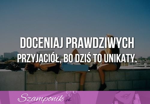 Doceniaj prawdziwych przyjaciół