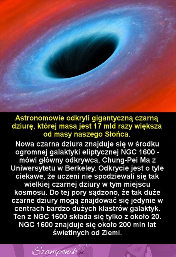 Astronomowie ODKRYLI gigantyczną CZARNĄ dziurę!