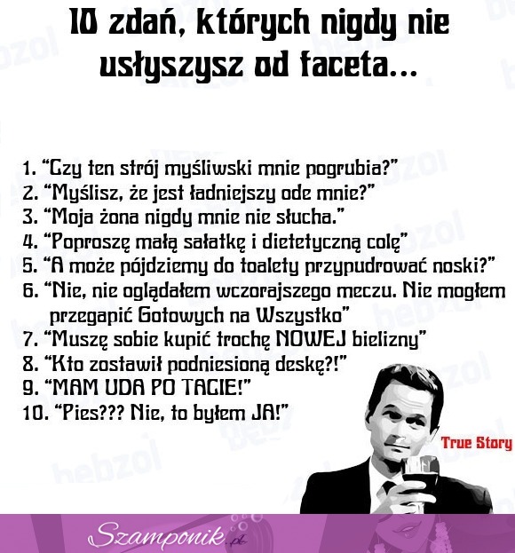 Tego NIGDY nie usłyszysz od faceta, haha!