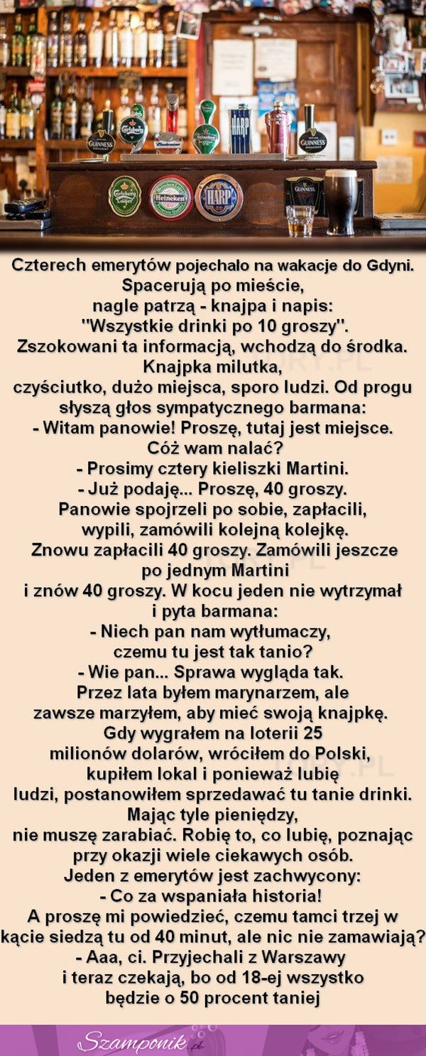 Otworzył knajpę i sprzedaje DRINKI po 10 groszy...