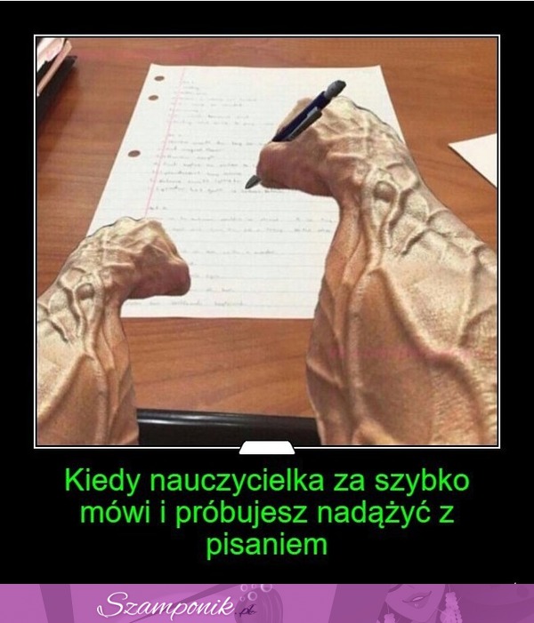 Kiedy nauczycielka za szybko mówi