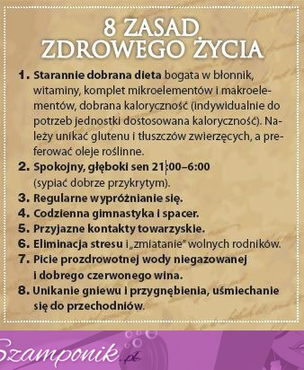 8 ZASAD zdrowego ŻYCIA... Zobacz KONIECZNIE!