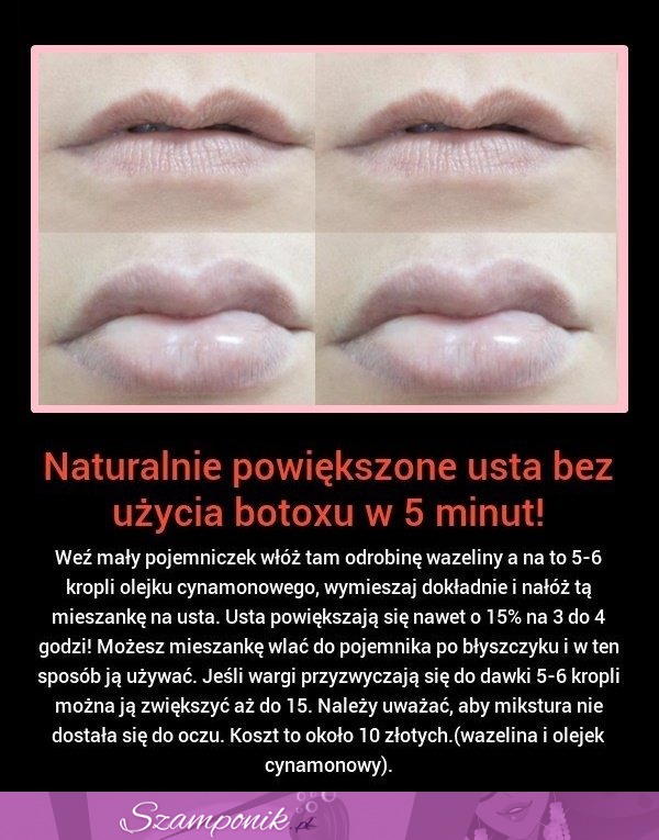 Naturalnie POWIĘKSZONE USTA bez BOTOXU w 5 min! WOW