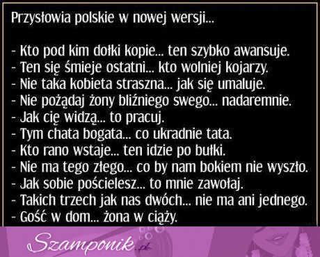 Przysłowia w nowej wersji