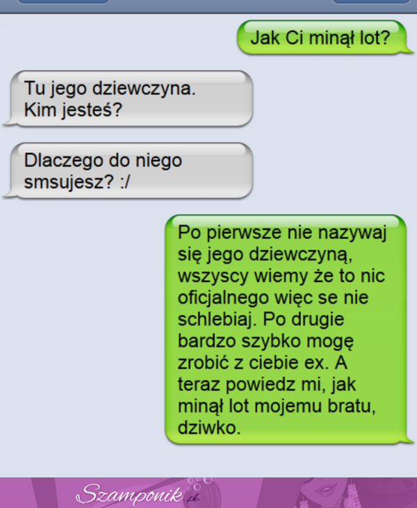 Nie czytaj SMS-ów swojego FACETA! Ale dostała pocisk!