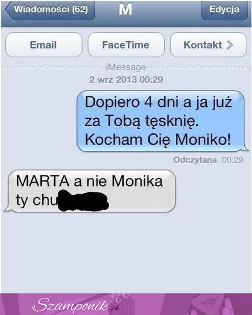 Ale wtopa! Pomylił się i napisał SMS nie do tej dziewczyny co trzeba...