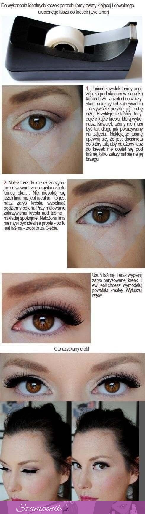 Zrób idealną kreskę! Super make up! Zobacz jak to zrobić!