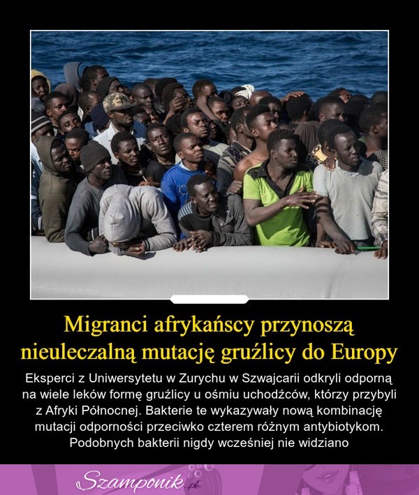 Migranci afrykańscy przynoszą nieuleczalną mutację gruźlicy do Europy!