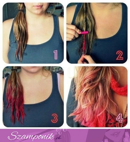 Zobacz jak zrobić kolorowe końcówki włosów w 5 minut, hit tego lata!