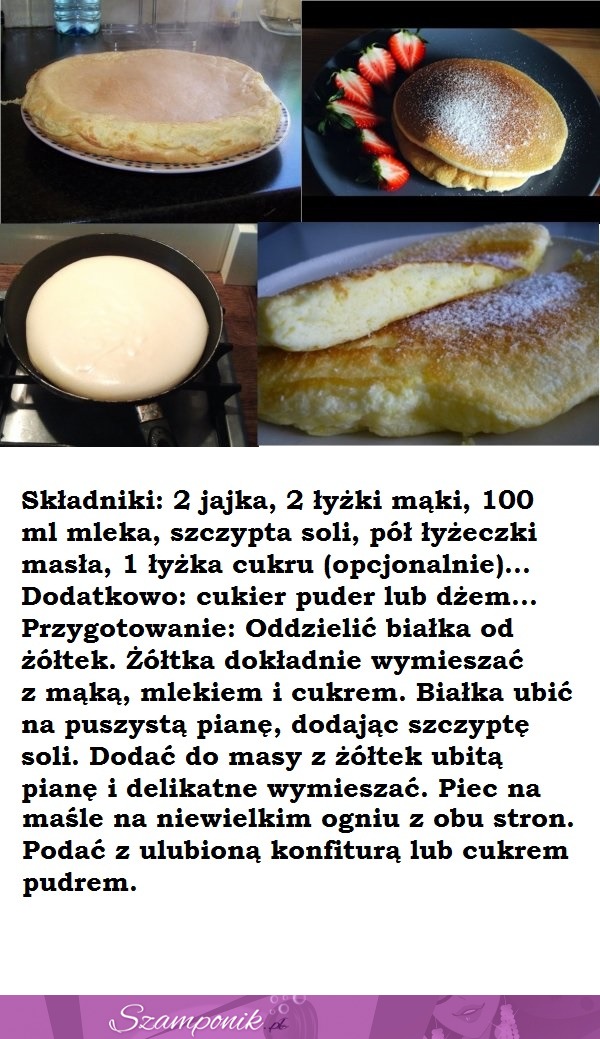 Bardzo puszysty i lekki - omlet idealny!