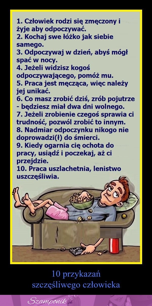 10 przykazań szczęśliwego człowieka! Stosujesz je?