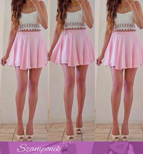 Różowa spódniczka, bardzo ładna