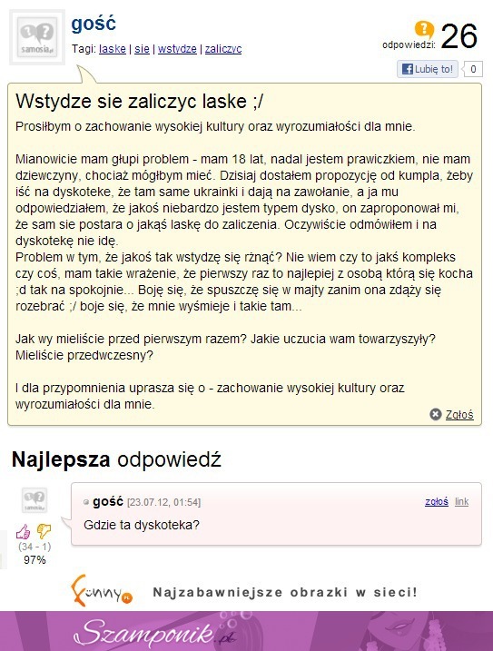 Laska pyta jak zaciągnać FACETA do łóżka? Zobacz co jej odpowiedzili! MEGA :D